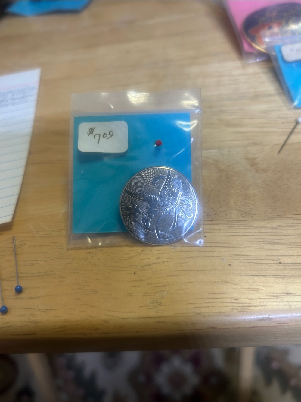 Weatherproof Silver Floral Motif Brooch